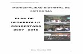 PLAN DE DESARROLLO CONCERTADO 2007 - 2016