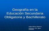 Geografía en la Educación Secundaria Obligatoria y ...