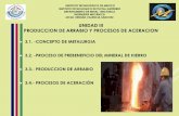 UNIDAD III PRODUCCION DE ARRABIO Y PROCESOS DE ACERACION