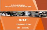 - DOCUMENTO PROYECTO DE INVERSIÓN IDEP 2020-2024