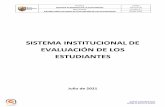 SISTEMA INSTITUCIONAL DE EVALUACIÓN DE LOS ESTUDIANTES