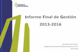 Informe Final de Gestión 2013-2016