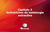 Capitulo 3 Definiciones de metalurgia extractiva