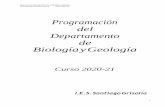 Programación del Departamento de Biología y Geología