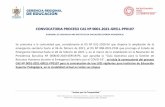 CONVOCATORIA PROCESO CAS Nº 0001-2021-GRELL-PP0107