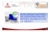 ALTA, BAJA Y ACTOS DE DISPOSICION DE BIENES MUEBLES DE …