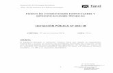 PLIEGO DE CONDICIONES PARTICULARES Y ESPECIFICACIONES ...