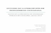 ESTUDIO DE LA PERCEPCIÓN DE INSEGURIDAD CIUDADANA
