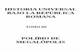 HISTORIA UNIVERSAL BAJO LA REPÚBLICA ROMANA