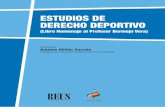 ESTUDIOS DE DERECHO DEPORTIVO - Editorial Reus