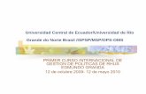 Universidad Central de Ecuador/Universidad de Río Grande ...