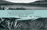 Plan de Manejo del Páramo de Chiles Enfoque y Avances en ...