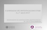 II JORNADAS DE INVESTIGACION ETSIE 6 y 7 abril 2017