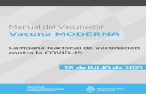Manual del Vacunador Vacuna MODERNA