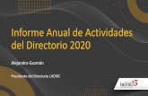 Informe Anual de Actividades del Directorio 2020