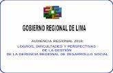 AUDIENCIA REGIONAL 2018: LOGROS, DIFICULTADES Y ...