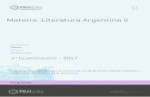 Materia Literatura Argentina II