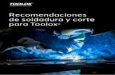 Recomendaciones de soldadura y corte para Toolox
