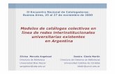 Modelos de catálogos colectivos en línea de redes ...