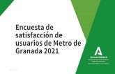 Encuesta de satisfacción de usuarios de Metro de Granada …