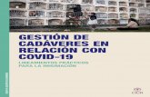 GESTIÓN DE CADÁVERES EN RELACIÓN CON COVID-19