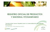 REGISTRO OFICIAL DE PRODUCTOS Y MATERIAL …