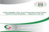 INFORME DE AUTOEVALUACIÓN INSTITUCIONAL - MAYO 2019