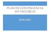 PLAN DE CONTINGENCIA IES PACO RUIZ - portal.edu.gva.es