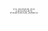 CLAUSULAS LEGALES PARTICULARES