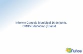 Informe Concejo Municipal 16 de junio. CMDS Educación y …