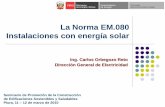 La Norma EM.080 Instalaciones con energía solar
