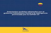 Principales medidas adoptadas por el gobierno colombiano ...