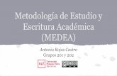 (MEDEA) Escritura Académica Metodología de Estudio y ...
