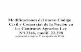 Modificaciones del nuevo Código Civil y Comercial de la ...