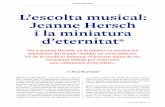 L’escolta musical: Jeanne Hersch i la miniatura d’eternitat