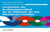 Informe del Secretario General, Inclusión de la ...