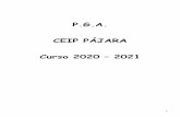 P.G.A. CEIP PÁJARA Curso 2020 – 2021 - Gobierno de Canarias