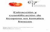 Extracción y cuantificación de licopeno en tomates frescos