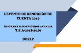 I-EVENTO DE RENDICIÓN DE CUENTA 2019