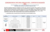 COMUNICADO N° 087-2021-UGEL05-CCD CONTRATO DOCENTE