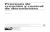 creación y control Procesos de de documentos