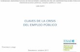 CLAVES DE LA CRISIS DEL EMPLEO PÚBLICO