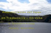 Administración del Agua en Traslasierra – Cba.