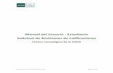 Manual del Usuario - Estudiante Solicitud de Revisiones de ...