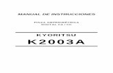 KYORITSU K2003A - 共立電気計器株式会社