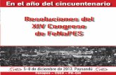 Resoluciones del XIV Congreso de FeNaPES