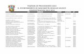 PADRON DE PROVEEDORES 2015 H. AYUNTAMIENTO DE SAN …