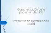 Estratificación social de la población mexicana de 1930