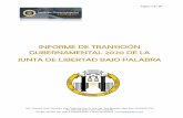 INFORME DE TRANSICIÓN GUBERNAMENTAL 2020 DE LA JUNTA …