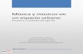 Música y músicos en un espacio urbano